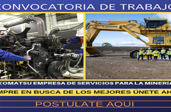 KOMATSU Empresa de Maquinaria y Servicios Requiere Personal en Sus Areas [Chile]